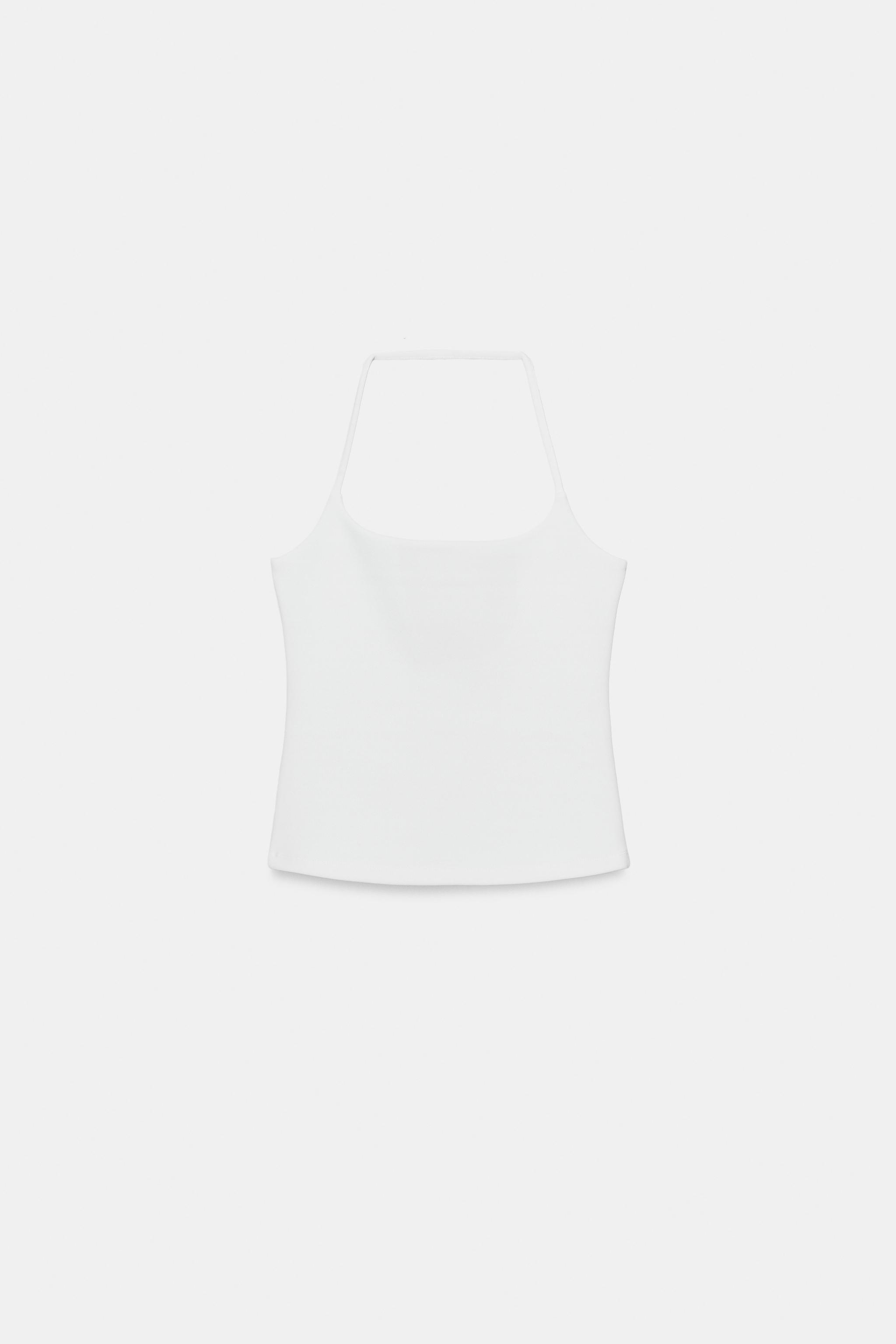 TOP HALTER EN MAILLE STRETCH